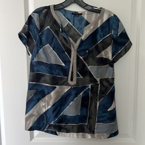 Sisley blue graphic summer top